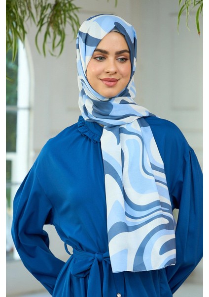 Yaz Işıltısı Koleksiyonu Soft Şal Turkuaz Mavi 3044-01