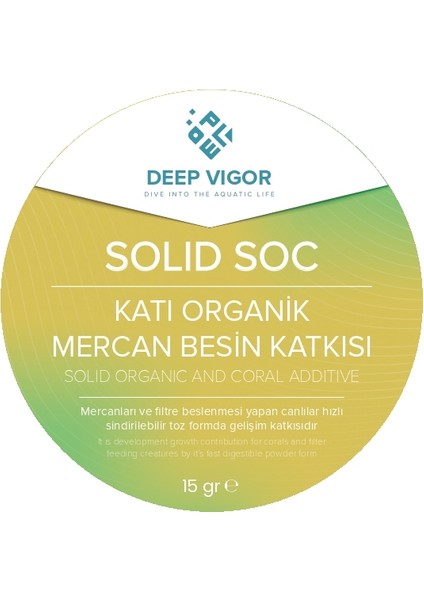 Deep Vigor Deep Vigor Solid Soc 15 gr - Lps Mercanları Için Katı Yem