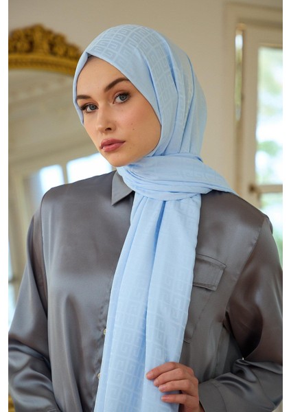 Yaz Işıltısı Koleksiyonu İpeksi Jakar Şal Baby Blue 9016-21 fiyatları