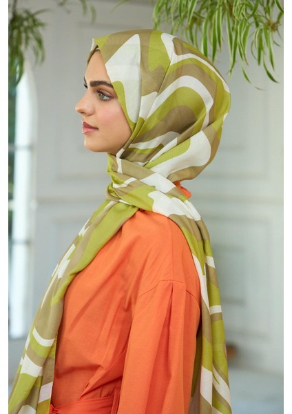 Yaz Işıltısı Koleksiyonu Soft Şal Haki Kahve 3044-12 modelleri