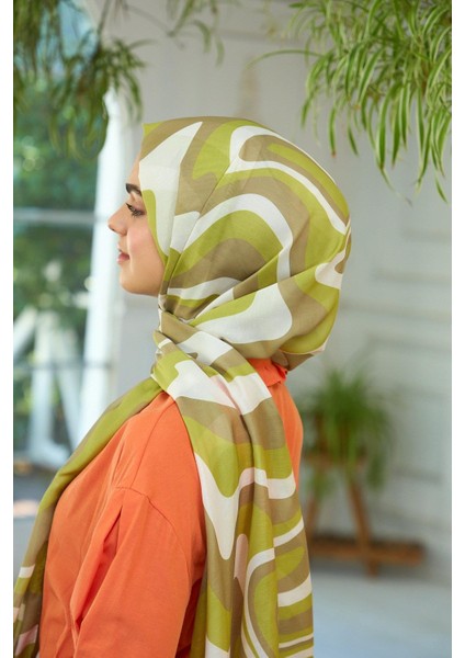 Yaz Işıltısı Koleksiyonu Soft Şal Haki Kahve 3044-12 fırsatları