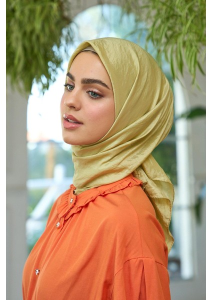 Düz Desen Vual Eşarp Keten Vual Ipek Eşarp - 10100-02