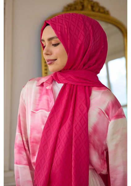 Yaz Işıltısı Koleksiyonu İpeksi Jakar Şal Gül Pembe 9015-13 modelleri