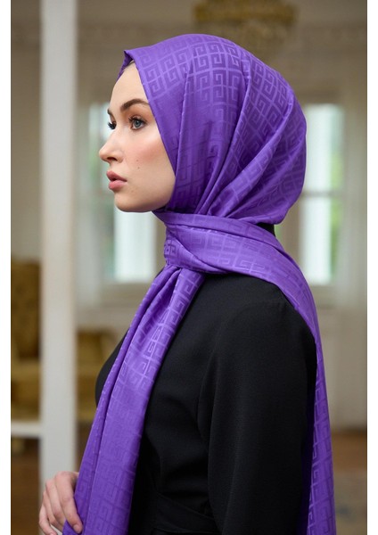 Yaz Işıltısı Koleksiyonu İpeksi Jakar Şal Menekşe 9016-08 modelleri