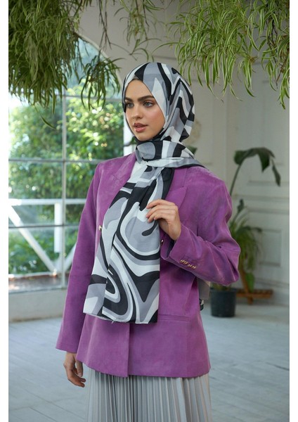 Yaz Işıltısı Koleksiyonu Soft Şal Siyah Gri 3044-16 fiyatları