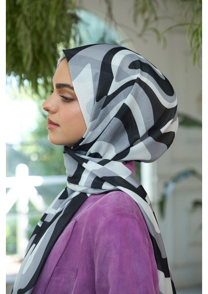 Yaz Işıltısı Koleksiyonu Soft Şal Siyah Gri 3044-16 fırsatları