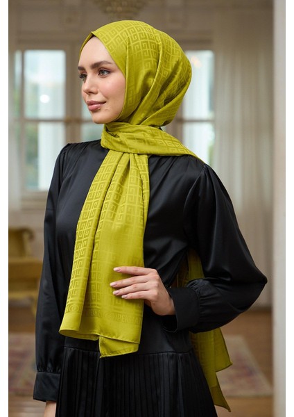 Yaz Işıltısı Koleksiyonu Ipeksi Jakar Şal Yağ Yeşili 9016-07 fiyatları