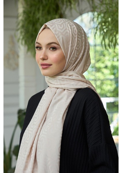 Yaz Işıltısı Koleksiyonu İpeksi Jakar Şal Bej 9013-12 modelleri