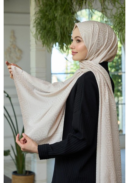 Yaz Işıltısı Koleksiyonu İpeksi Jakar Şal Bej 9013-12 fırsatları