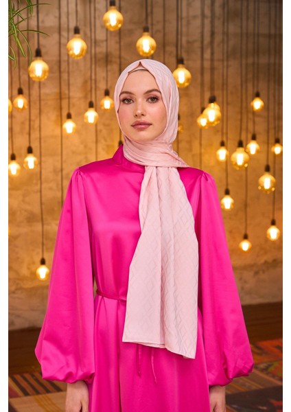 Yaz Işıltısı Koleksiyonu İpeksi Jakar Şal Şeker Pembe 9015-02