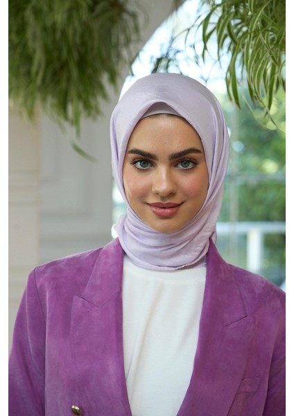 Düz Desen Vual Eşarp Lila Vual Ipek Eşarp - 10100-09 fiyatları