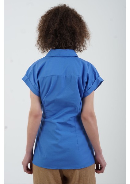 Saks Mavi Önden Bağlamalı Gömlek indirimleri