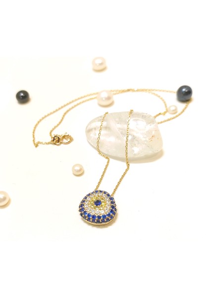 Sosyete Göz Kolye 14 Ayar Altın Hd Videolu modelleri