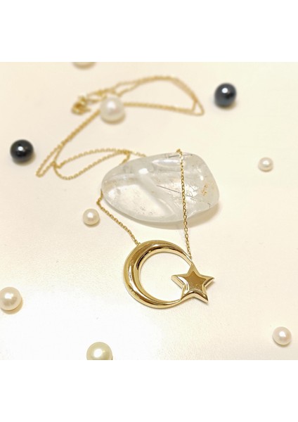 Ayyıldız Kolye 14 Ayar Altın Hd Videolu