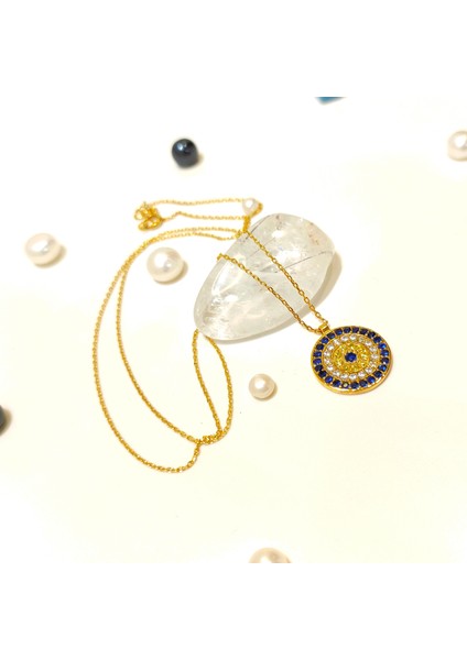 Sosyete Göz Kolye 14 Ayar Altın Hd Videolu modelleri