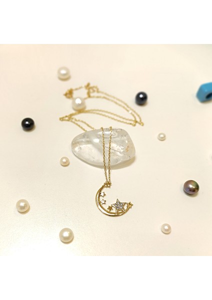 Ayyıldız Kolye 14 Ayar Altın Hd Videolu