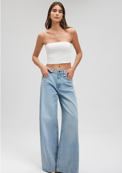 Straplez Beyaz Triko TOP1710448-70057