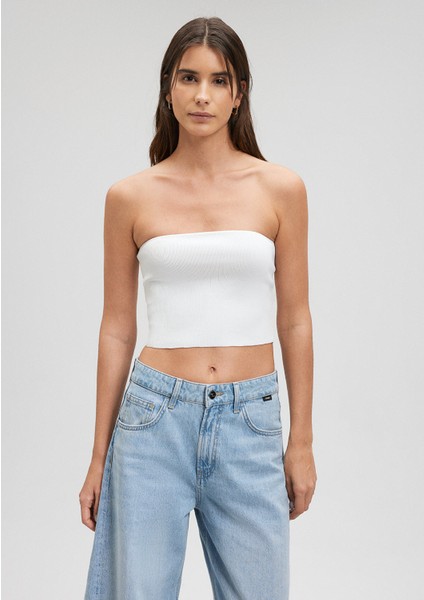 Straplez Beyaz Triko TOP1710448-70057