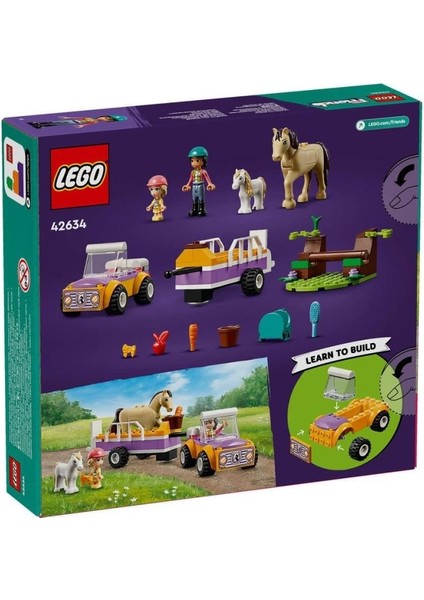 42634 Lego® Friends At ve Midilli Römorku 105 Parça +4 Yaş