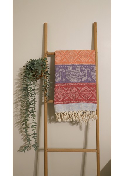 Aztek Fil Peştemal - %100 Pamuk- 100X180- Peştemal- Plaj Havlusu-Etnik Fil Desen