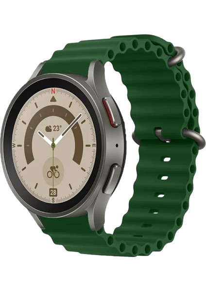 22 mm Universal Ocean Silikon Kordon Koyu Yeşil