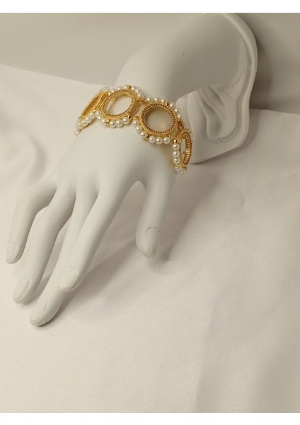 Çeyrek Altın Takmak Için Beş Çerceveli Bileklik, Altın Kaplama,17 Cm. fiyatları