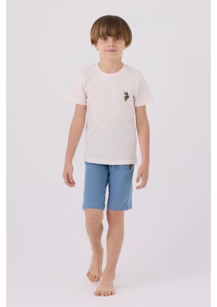 U.S. Polo Assn. U.s. Polo Assn Light Blue Vanilya Erkek Çocuk Bermuda Takım