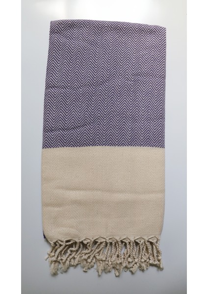 Balıksırtı Peştemal - %100 Pamuk- 100X180- Peştemal- Plaj Havlusu- Zikzak Desen