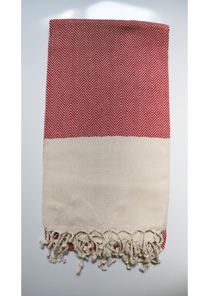 Balıksırtı Peştemal - %100 Pamuk- 100X180- Peştemal- Plaj Havlusu- Zikzak Desen