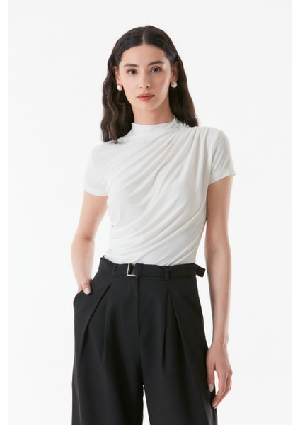 Basic Yanları Büzgülü Bluz