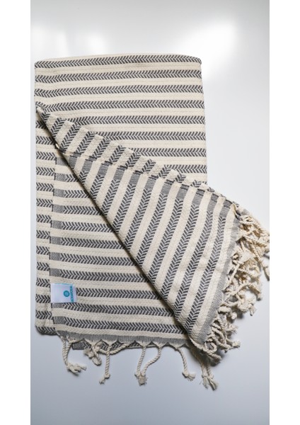 Knidos Peştemal - %100 Pamuk- 100X180- Peştemal- Plaj Havlusu- Çizgi Desen