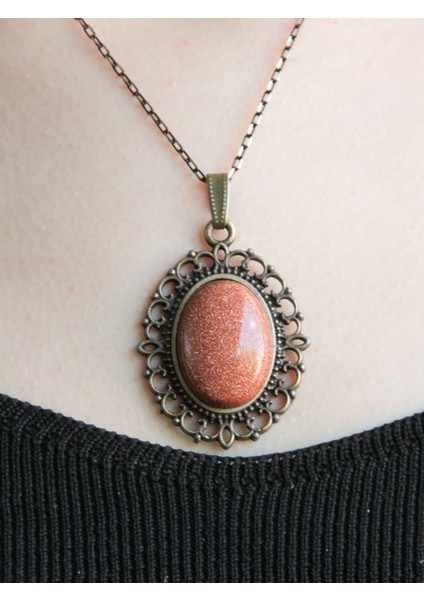 Doğal Taş Yıldız Doğal Taşlı Otantik Kadın Kolye 45 cm Zincirli EUK13Y fiyatları