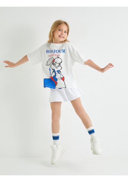 Lola Bunny Tişört Lisanslı Kısa Kollu Bisiklet Yaka Pamuklu