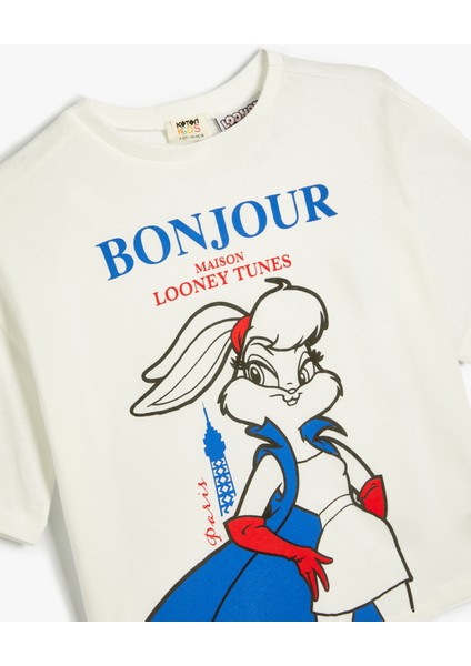 Lola Bunny Tişört Lisanslı Kısa Kollu Bisiklet Yaka Pamuklu