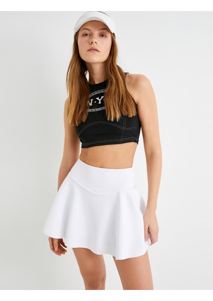 Spor Yarım Atlet Bisiklet Yaka Baskılı Slim Fit Dikiş Detaylı modelleri