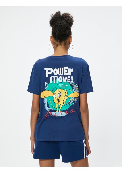 Tweety Oversize Tişört Lisanslı Baskılı Kısa Kolu