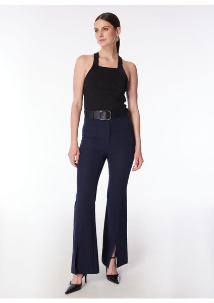 Normal Bel Standart Lacivert Kadın Pantolon 24YSL5193