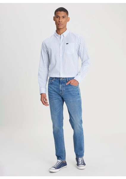 Yüksek Bel Straight Mavi Erkek Denim Pantolon L733201941F39 Austin Jean Pantolon