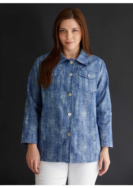 Normal Indigo Kadın Ceket 24YSL1341-BB fiyatları