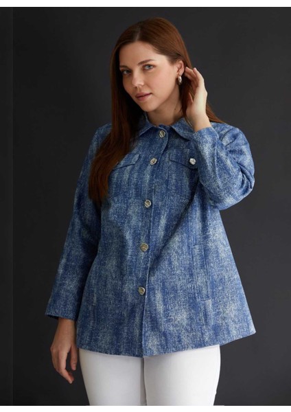 Normal Indigo Kadın Ceket 24YSL1341-BB modelleri