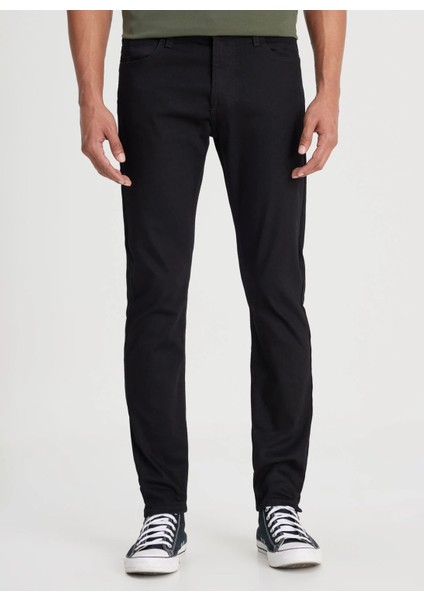 Düşük Bel Skinny Fit Siyah Erkek Denim Pantolon L736YG47 Malone Jean Pantolon fiyatları