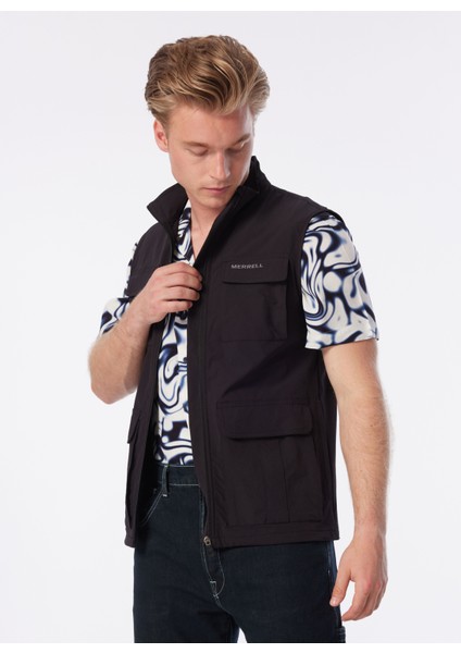 Siyah Erkek Dik Yaka Yelek M4VENTUREM_VENTURE M