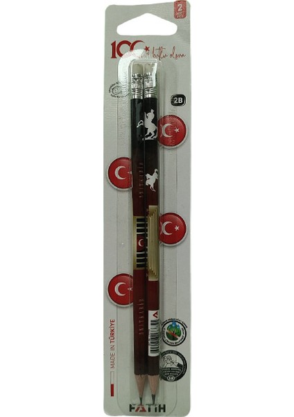 100. Yıl Kurşun Kalem 2 Li Blister modelleri