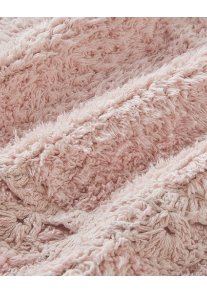 Falbelo Pamuklu Banyo Paspası Pembe modelleri