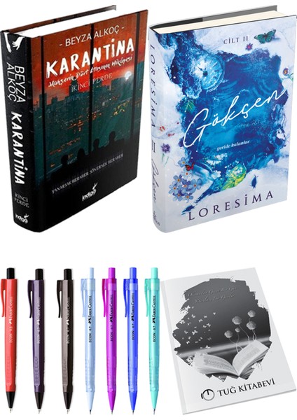 Karantina 2 - Gökçen 2 Ciltli2li Set + Kalem + Not Defteri