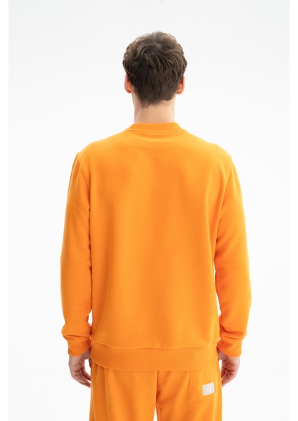 Erkek Yazı Baskılı Regular Fit Şardonsuz 3 İplik Bisiklet Yaka Sweatshirt K26124601201 indirimleri