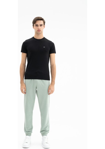 Erkek Regular Fit Şardonsuz 3 İplik Basic Lastikli Paçalı Eşofman Altı K26174680601