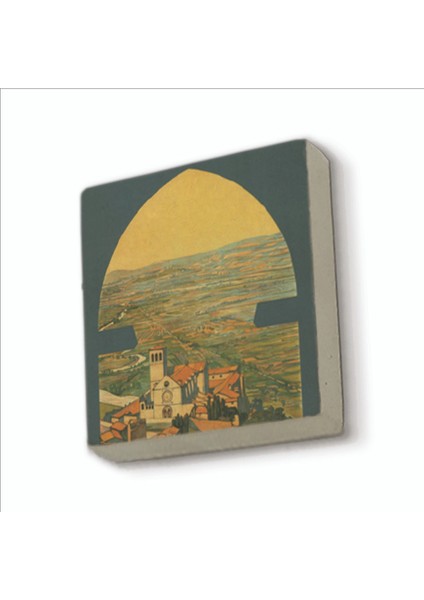 Italya Görseli Baskılı Doğaltaş MAGNETKRG-59BUZDOLABI Süsü