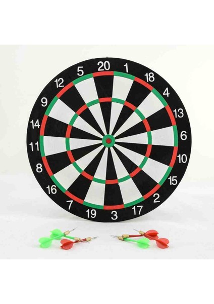 Çift Taraflı 30 cm Dart Tahtası ve 4 Adet Ok Metal Iğne Uçlu