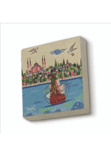 Ayasofya Camii Baskılı Doğaltaş MAGNETKRT-008BUZDOLABI Süsü